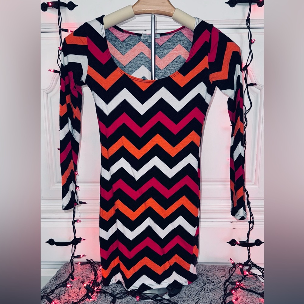 Zig zag short dress/ long shirt